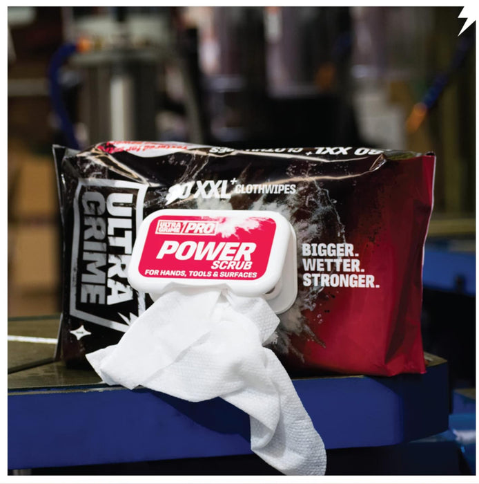 UltraGrime Power Scrub Dual Textured Strong Wipes