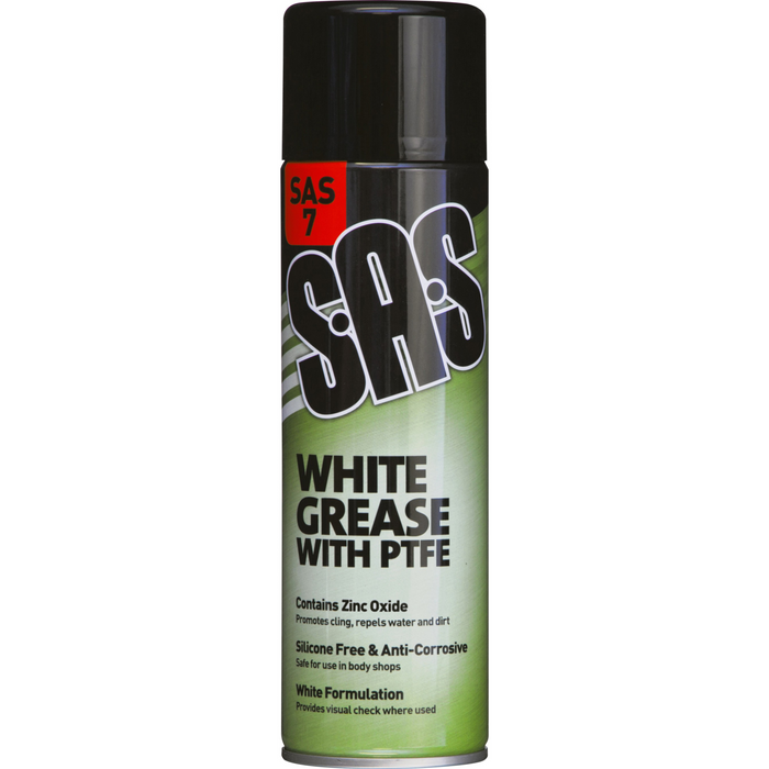 SAS7 White Grease with PTFE Aerosol 500ml. Pack of 6.