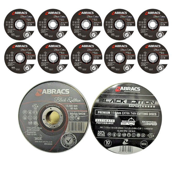 Abracs LIMITED EDITION Black Edition Cutting Disc in Storage Tin 115mm x 1mm PHB11510FI