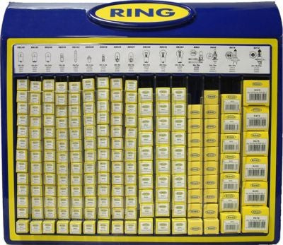 Ring Automotive 24v Single Box Bulb Stand Complete with 180 Bulbs.