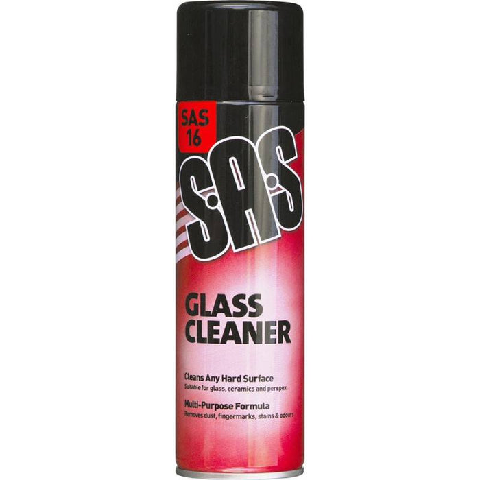 SAS16 Glass Cleaner Areosol 500ml. Pack of 6.