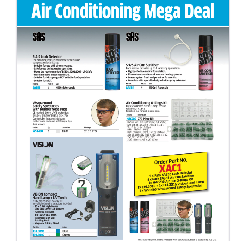 Air conditioning workshop kit