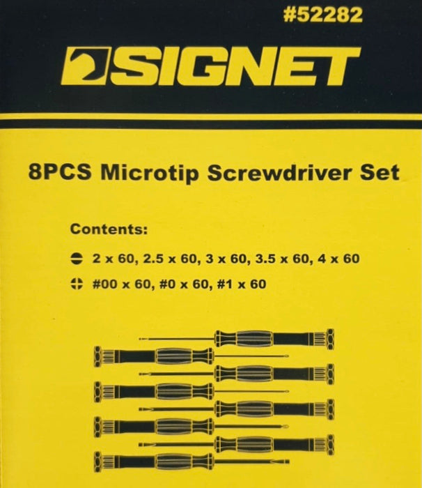 Signet Micro Tip Screwdriver 8 Piece Set S52282