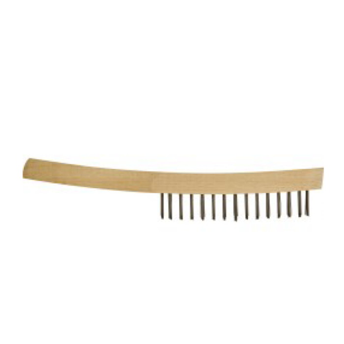 Wooden Handle Wire Brush 2 Row