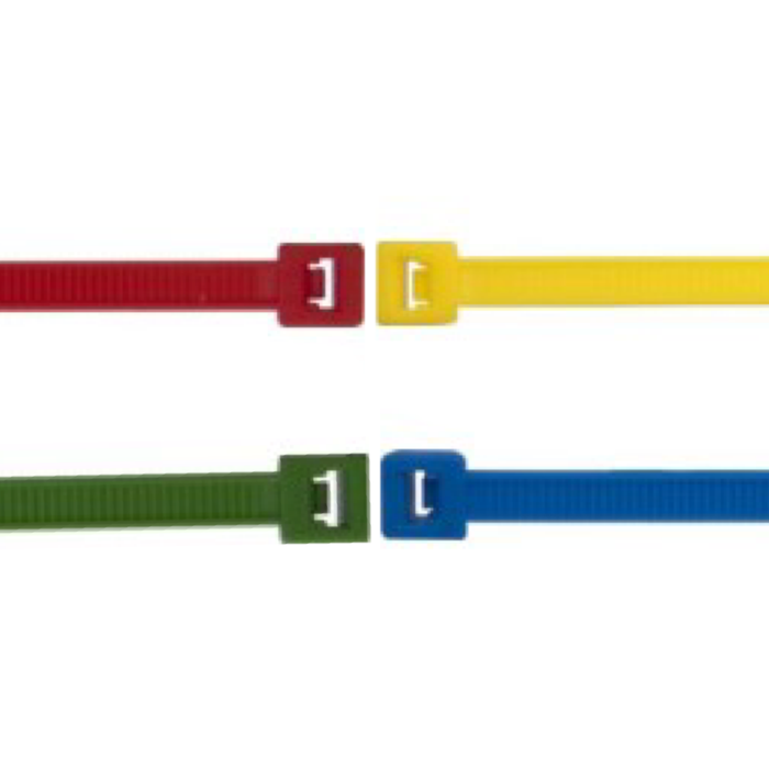 Eurolok 400 piece 200 x 4.8mm Cable Ties Red Green Yellow Blue Assorted Pack AP41
