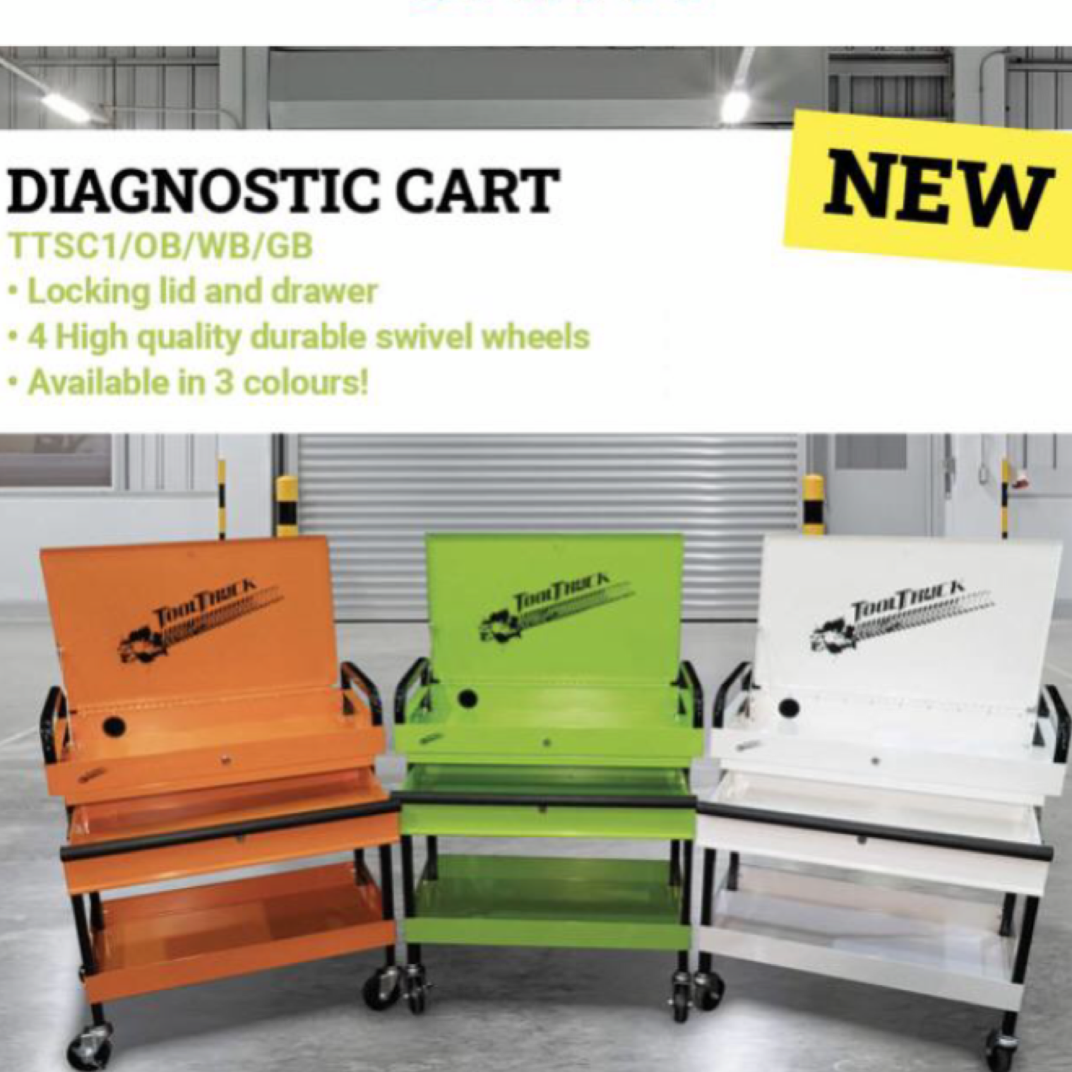 Diagnostic Tool Cart on Wheels