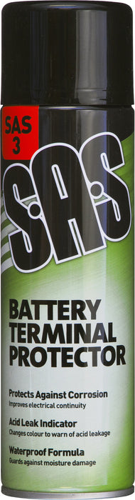 SAS3 Battery Terminal Protector Aerosol 500ml. Pack of 6.