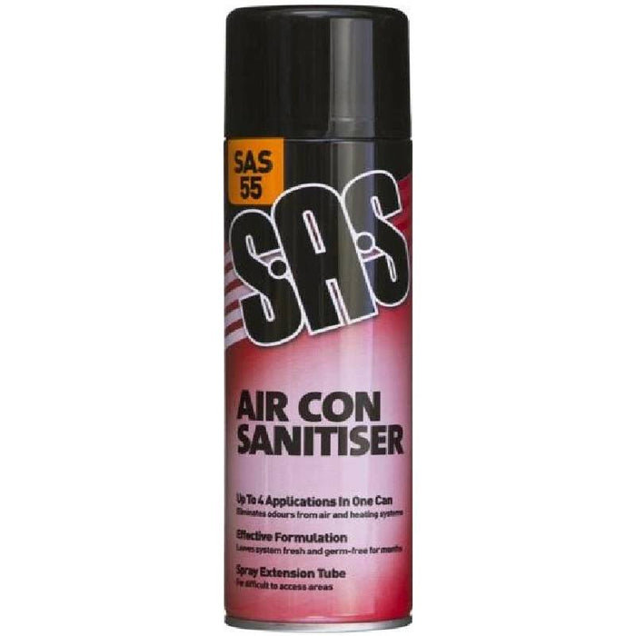 SAS55 Air Con Sanitiser Areosol 500ml. Pack of 6.