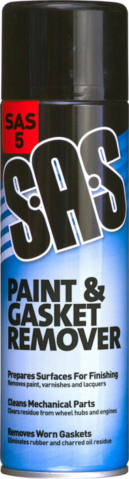 SAS5 Paint and Gasket Remover Aerosol 500ml. Pack of 6.